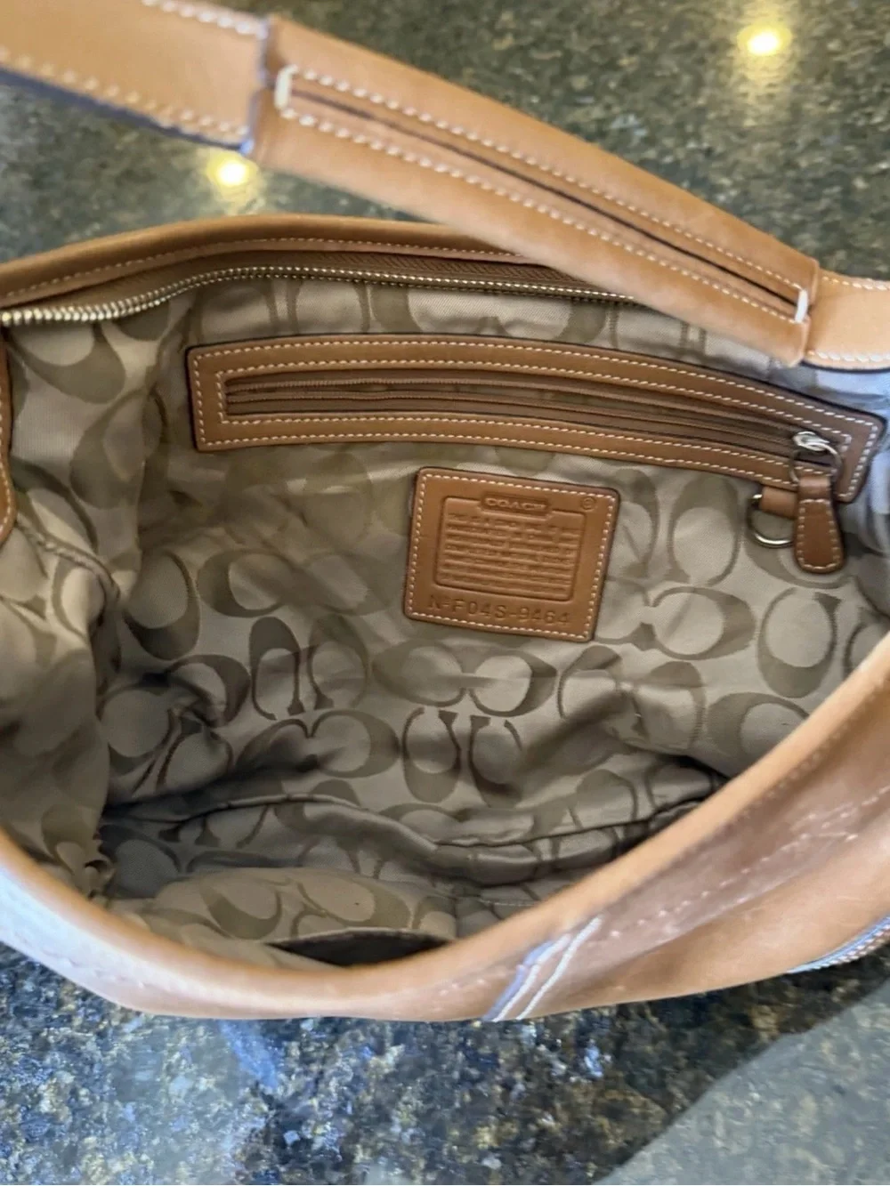 Coach Tan Leather Hobo Bag